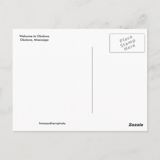 WELKOM AAN OKOLONA BRIEFKAART (Achterkant)