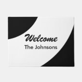 Welkom, aangepast zwart-wit deurmat (Voorkant)