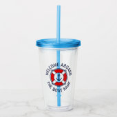 Welkom Aboard aangepaste naam boot acryltumbler Acryl Drinkbeker (Voorkant)