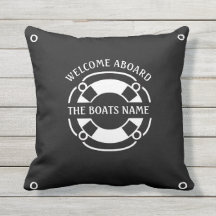 Welkom Aboard Boats Name Nautical White en Black