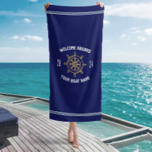 Welkom Aboard Cadeau voor Boot Eigenaren Navy Blau