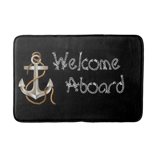 WELKOM ABOARD Nautical Personalized Mat (Voorkant)