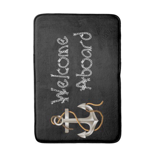 WELKOM ABOARD Nautical Personalized Mat (Voorkant Verticaal)