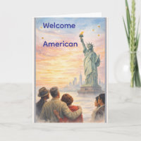 Welkom Amerikaanse burgerschap felicitaties kaart