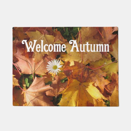 Welkom Autumn Daisy Door Mat (Voorkant)