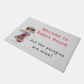 Welkom Baba Ukraine Perogies Pyrohy Varenyky Deurmat (Schuin)