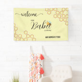 Welkom Babee op komst Datum Baby Shower Spandoek (Insitu)