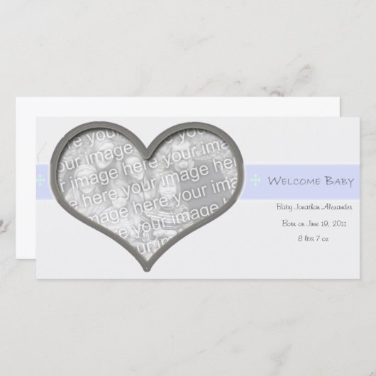 Welkom Baby Aankondiging (Voorkant / Achterkant)