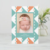 WELKOM BABY | Aankondiging moderne vorm geboorte (Staand voorkant)