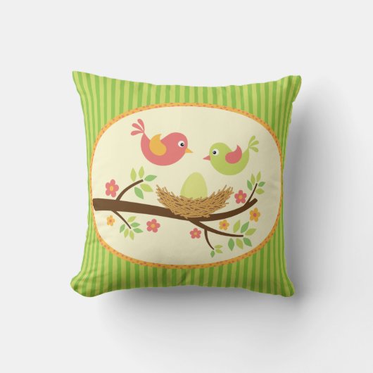 Welkom Baby Birdies Pillow Kussen (Voorkant)