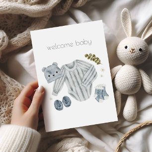 Welkom Baby Boy Boho Gefeliciteerd Kaart