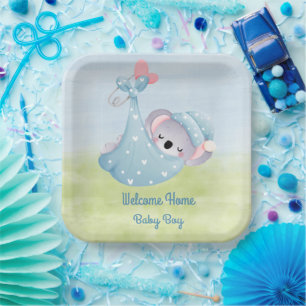 Welkom Baby Boy Papieren Bordje