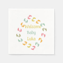 Welkom Baby Feet Personaliseer gunsttags Servet