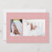 Welkom, Baby geboortefoto, jongen meisje Aankondiging (Achterkant)