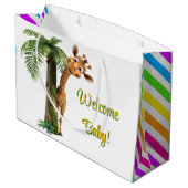 Welkom Baby Giraffe Groot Cadeauzakje (Achterkant Gekanteld)