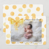 Welkom Baby Girl Aankondiging (Voorkant / Achterkant)