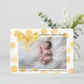 Welkom Baby Girl Aankondiging (Staand voorkant)