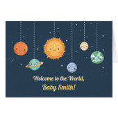Welkom Baby in World Sun en Planets Space (Voorkant Horizontaal)