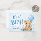 Welkom Baby Jongen – Een Bundeltje Vol Geluk Notitiekaartje (Voorkant / Achterkant in situ)