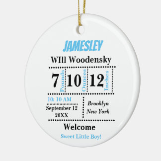 Welkom baby jongen, geboorteaankondiging bord, pas keramisch ornament