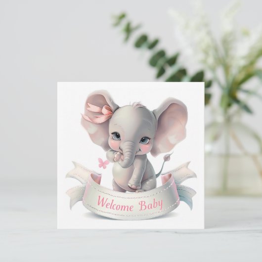 Welkom Baby Kaart (Staand voorkant)