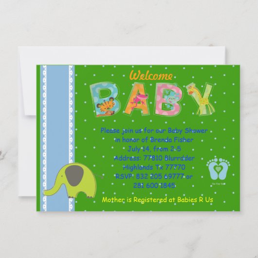 Welkom Baby Kaart (Voorkant)