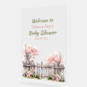 Welkom Baby Meisje Douche Acryl Bord (Hoek)