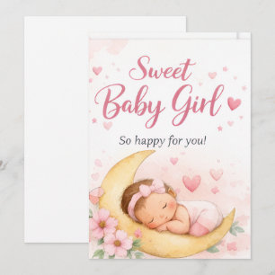 Welkom Baby Meisje – Een Klein Prinsesje Is Gebore Feestdagenkaart
