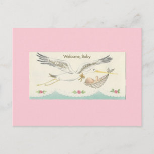 "Welkom, Baby" met Stork Briefkaart