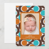 WELKOM BABY | Moderne Abstracte bekendmaking geboo Aankondiging (Voorkant / Achterkant)