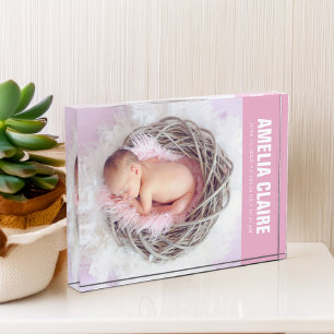Welkom Baby Pink Fotoblokken