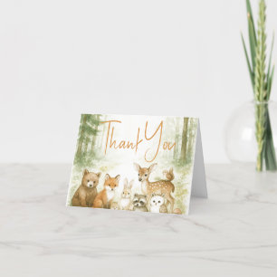 Welkom Baby shower Baby Dieren Bedankkaart