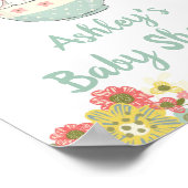 Welkom baby shower Bunny Poster (Hoek)