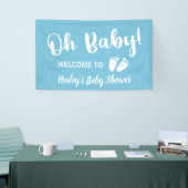 Welkom Baby shower Oh Baby Blue Spandoek (Beurs)