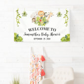 Welkom Baby shower Safari Animals Banner (Insitu)