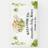 Welkom Baby shower Safari Animals Banner (Verticaal)