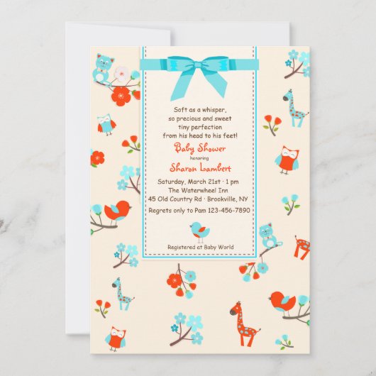 Welkom Baby shower Uitnodiging (Voorkant)