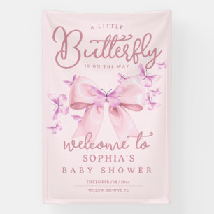 Welkom Baby Shower Vlinder Banner