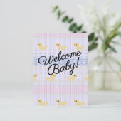 Welkom Baby Uitnodiging Briefkaart (Staand voorkant)