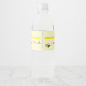 Welkom Baby Yellow Bumblebee Water Labels Waterfles Etiket (Achterkant)