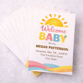 Welkom Baby Zonneschijn Shower Kaart