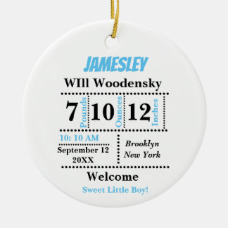 Welkom babyjongen, Geboorteaankondiging bord, pasg Keramisch Ornament