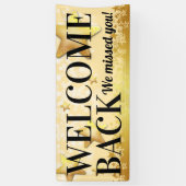 Welkom back-klant of heropening van werknemers spandoek (Verticaal)