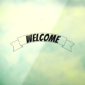 Welkom banner Ribbon Raamsticker (Vel 3)