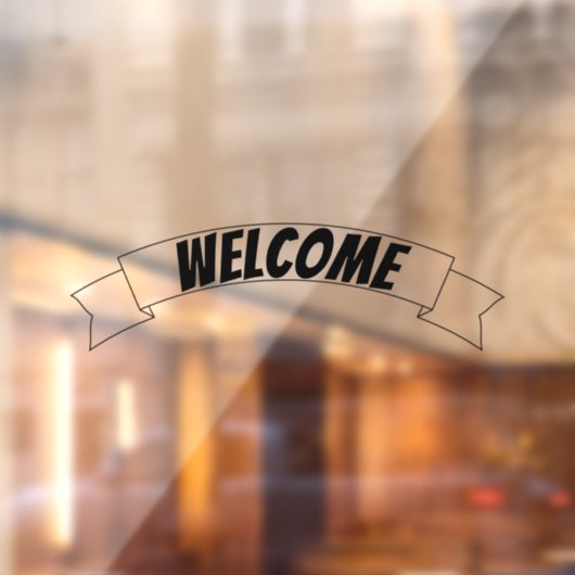 Welkom banner Ribbon Raamsticker (Vel 2)