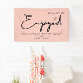 Welkom banner-roos voor de partij van Engagement Spandoek (Insitu)