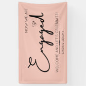 Welkom banner-roos voor de partij van Engagement Spandoek (Verticaal)