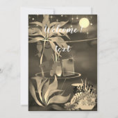 Welkom! Beach party Kaart (Achterkant)