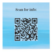 Welkom bedrijf logo QR codes info oceaan tafel Kubus (Voorkant)