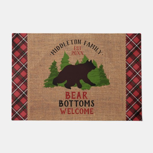 Welkom beer Bottoms Deurmat (Voorkant)